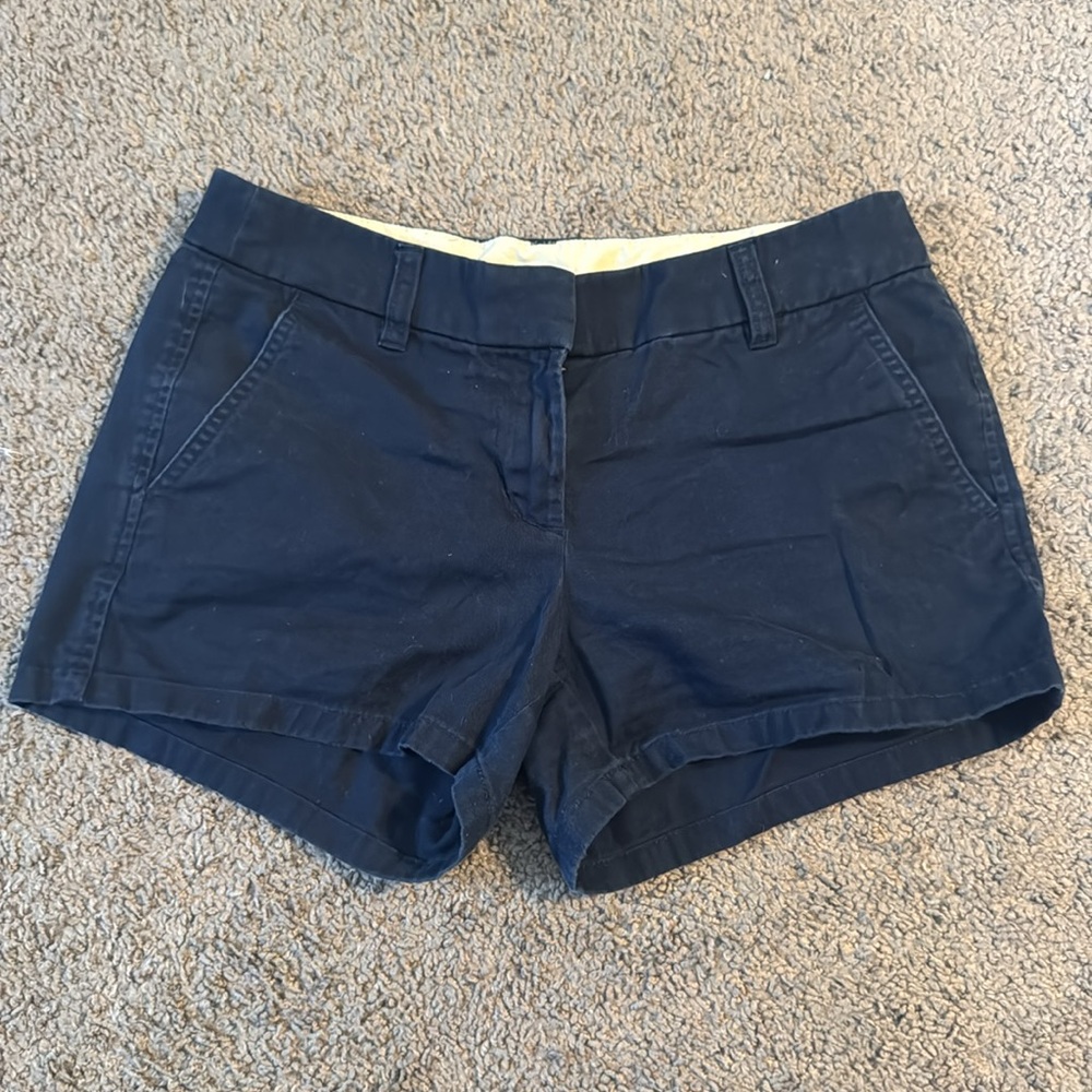 J.Crew Women’s Flat Front Chino Navy Shorts